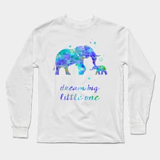 Elephant Dream Big Little One Watercolor Painting Long Sleeve T-Shirt